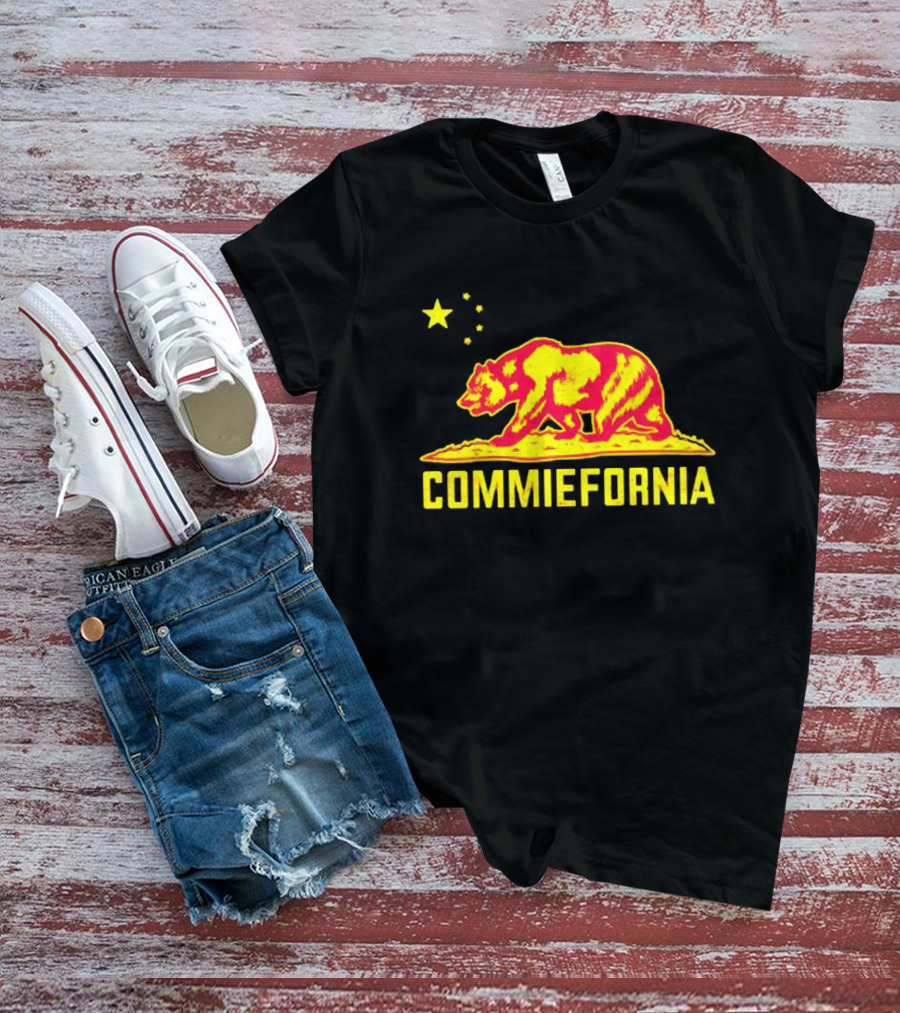 Commiefornia Red Bear Star California Republic T-Shirt