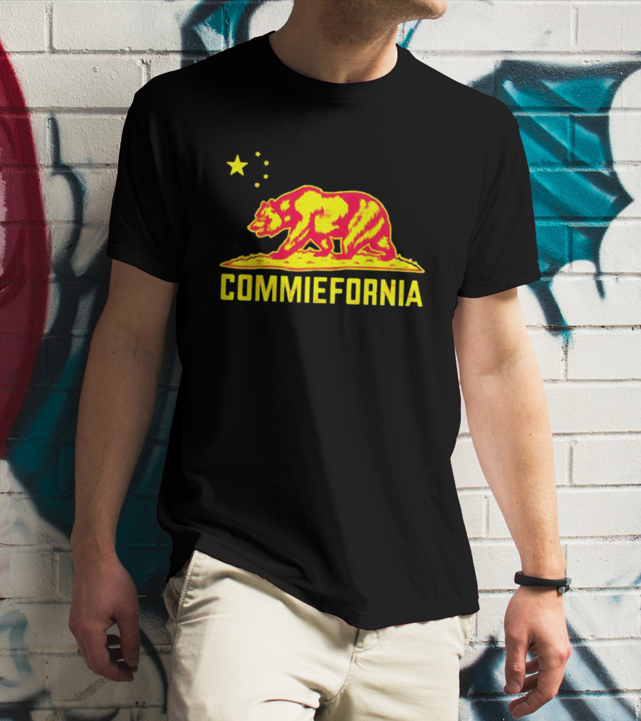 Commiefornia Red Bear Star California Republic T-Shirt