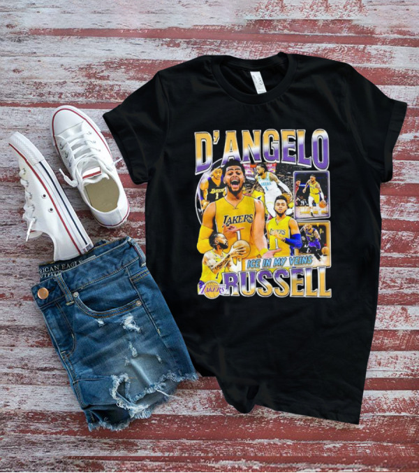 D’Angelo Russell Lakers Ice In My Veins 90s Vintage T-Shirt