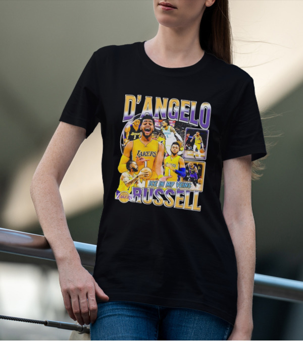 D’Angelo Russell Lakers Ice In My Veins 90s Vintage T-Shirt