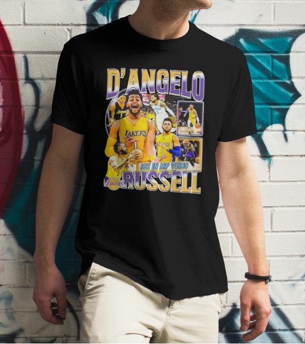 D’Angelo Russell Lakers Ice In My Veins 90s Vintage T-Shirt