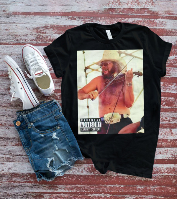 Parental Explicit Content Party Boy Hank Fiddler In Cowboy Hat And Sunglasses T-Shirt