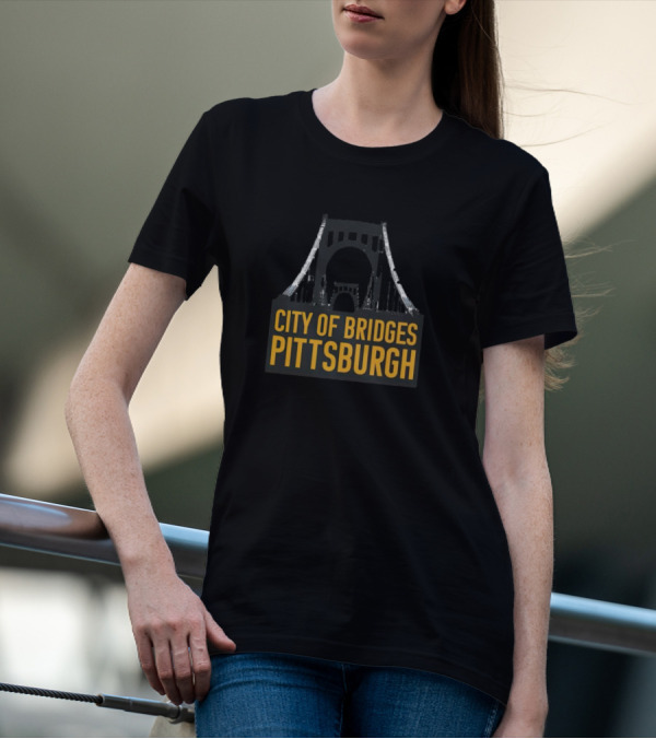 City Of Bridges Pittsburgh Steel Landmark T-Shirt