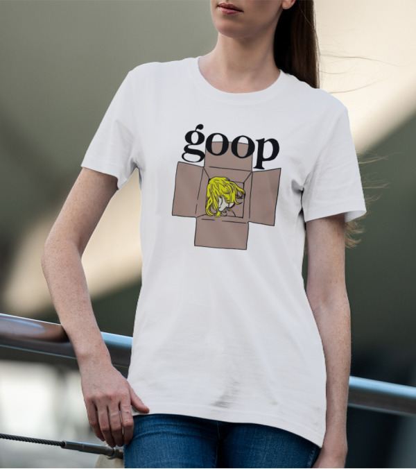 Goop Heads Blonde Wig In Cardboard Box T-Shirt