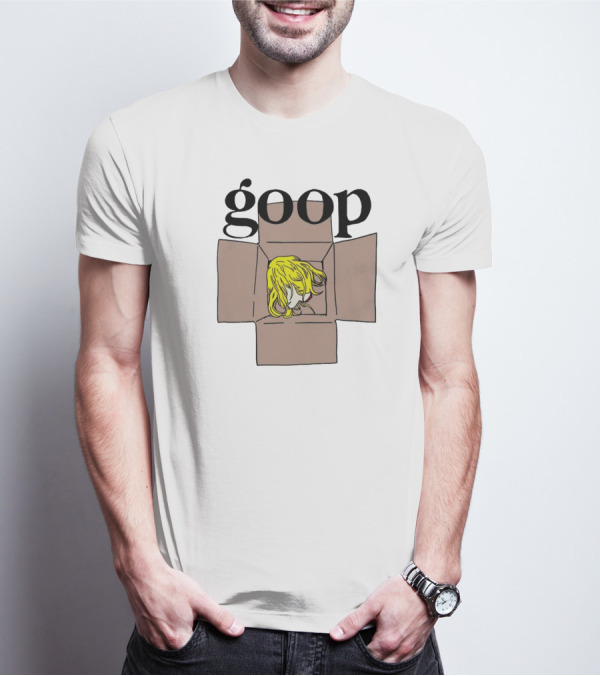 Goop Heads Blonde Wig In Cardboard Box T-Shirt