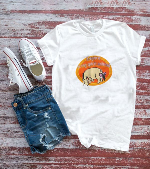 Eeyore Is My Spirit Animal With Bow And Saddened Expression T-Shirt