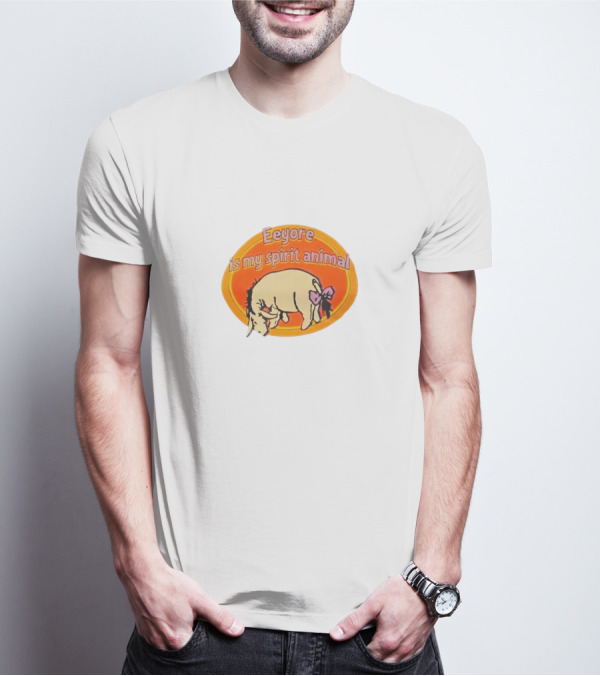 Eeyore Is My Spirit Animal With Bow And Saddened Expression T-Shirt
