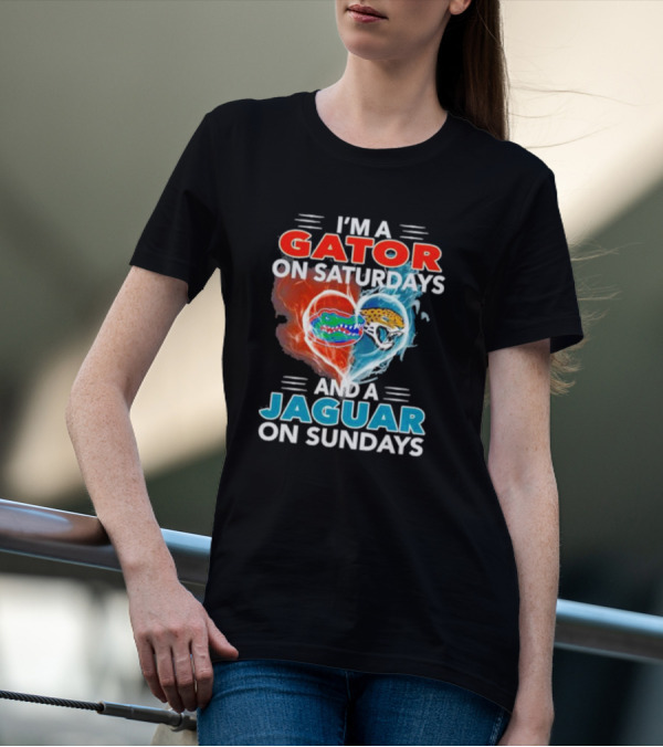 I’m A Gator On Saturdays And A Jaguar On Sundays Football Fans T-Shirt