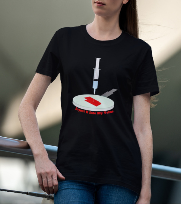 Inject It Into My Veins Syringe Turntable T-Shirt