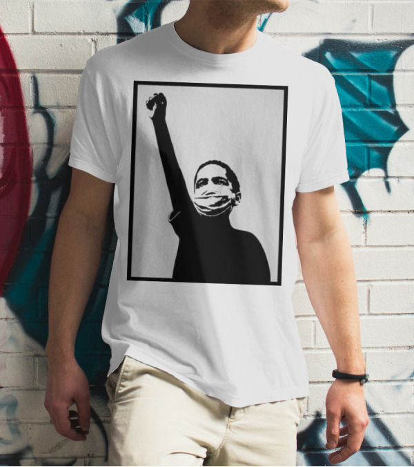 A Million Strong Masked Silhouette Raising Fist T-Shirt