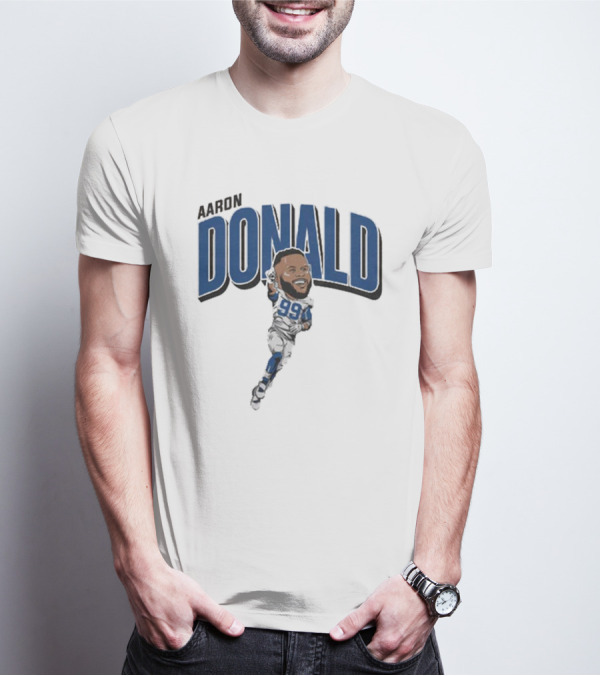 Aaron Donald Rams 99 Player Cartoon T-Shirt