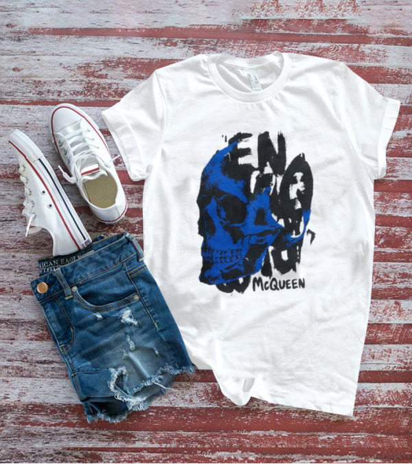 Alexander McQueen Blue Skull T-Shirt