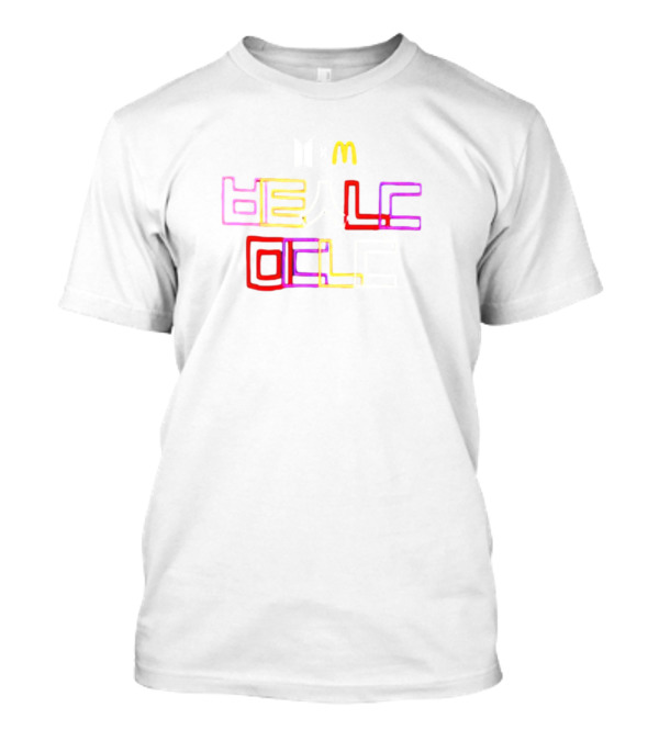 BTS McDonald's Collaboration Neon Korean Text T-Shirt