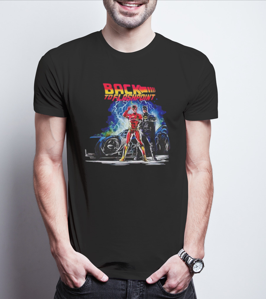 Back To Flashpoint Lightning Duo And Time Travel Car T-Shirt