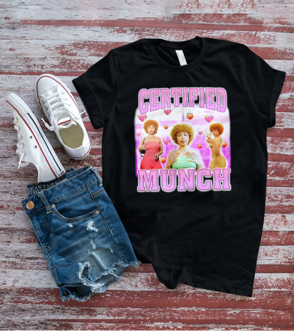 Certified Munch Pink Heart Bootleg Aesthetic Trio T-Shirt