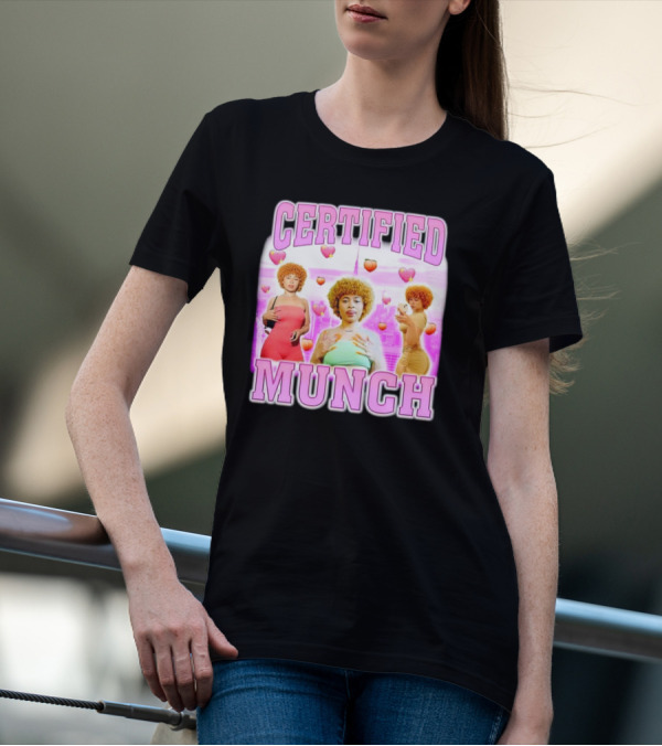 Certified Munch Pink Heart Bootleg Aesthetic Trio T-Shirt