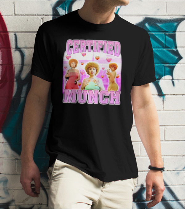 Certified Munch Pink Heart Bootleg Aesthetic Trio T-Shirt