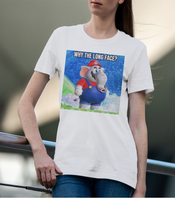 Mario Elephant Why The Long Face? T-Shirt
