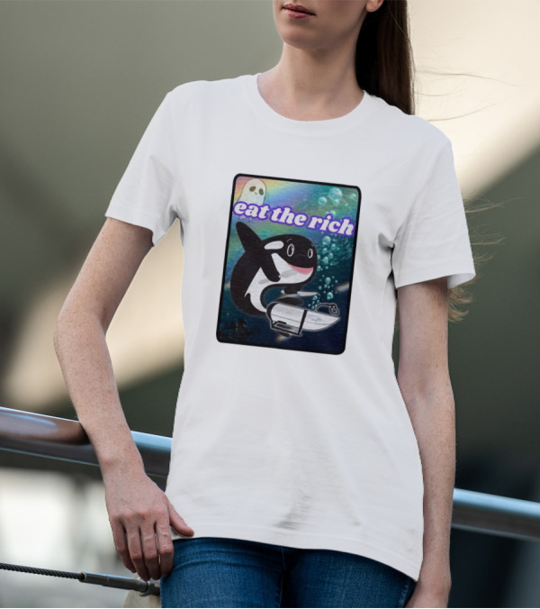 Orca Eat The Rich Oceangate Submarine Ghost Bubbles T-Shirt