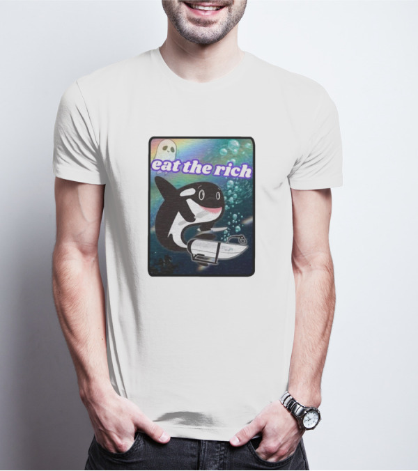 Orca Eat The Rich Oceangate Submarine Ghost Bubbles T-Shirt