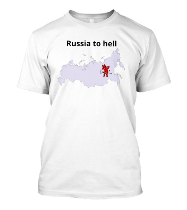 Russia To Hell Map With Devil T-Shirt