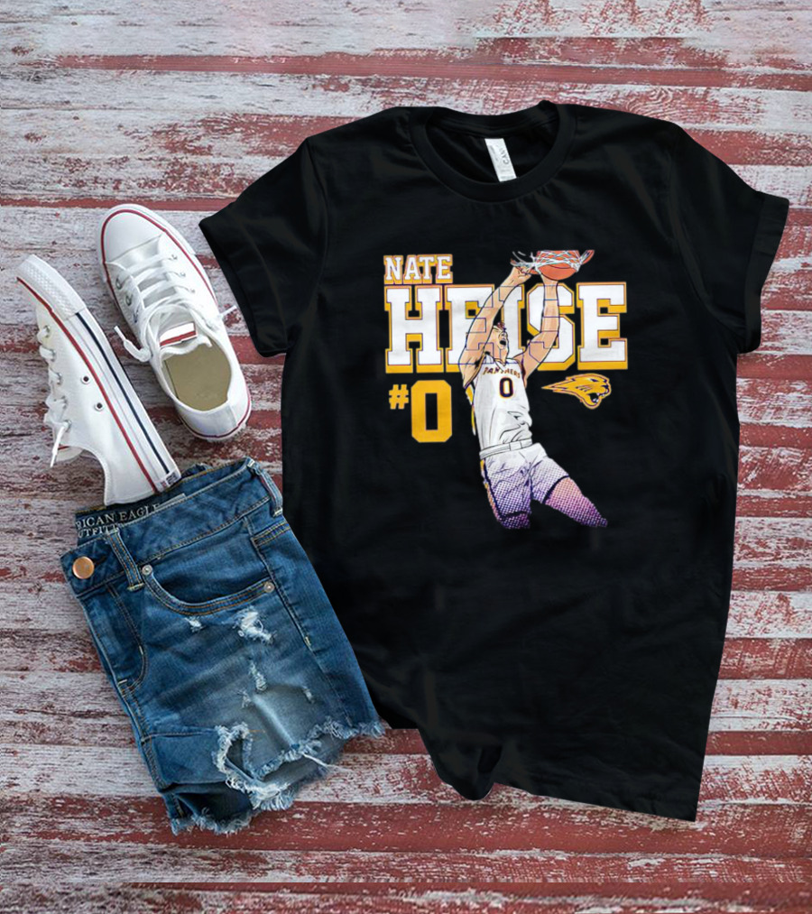 UNI Panthers Basketball Nate Heise Slam Dunk #0 T-Shirt