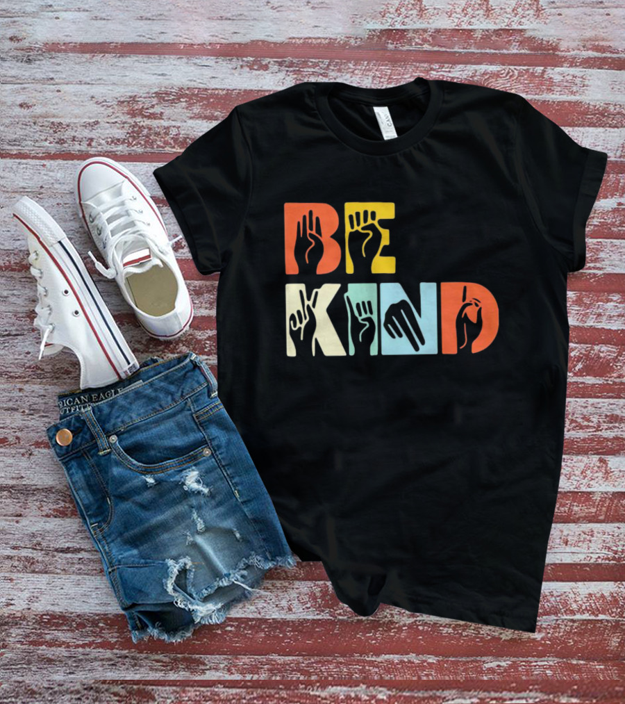 Be Kind Hands Sign Language Pride T-Shirt