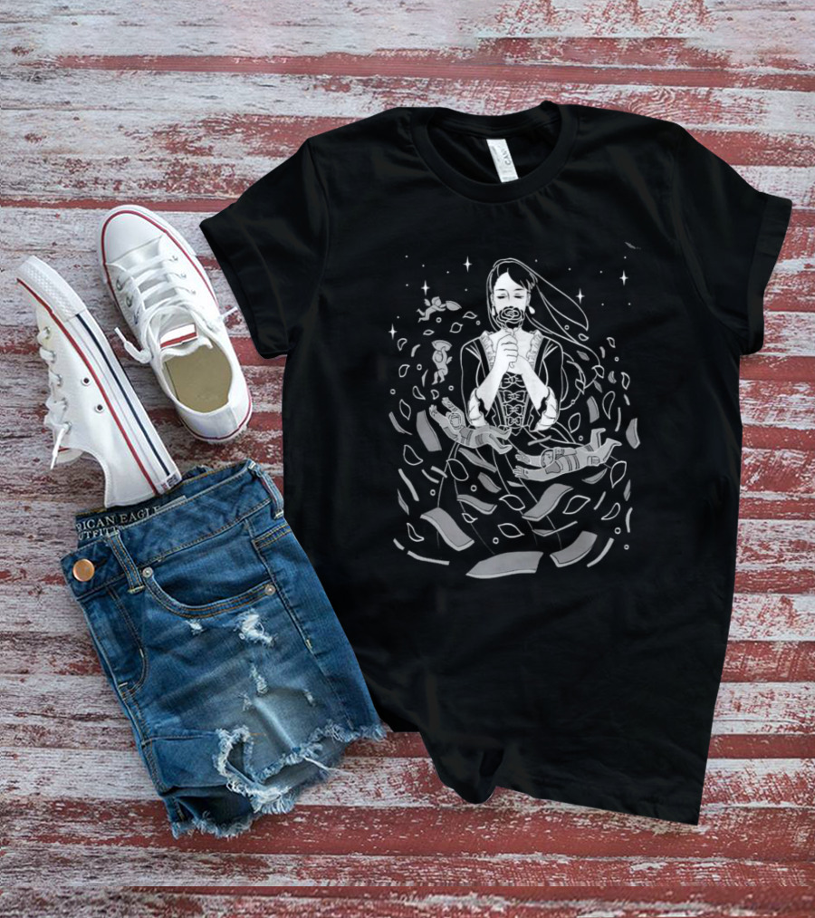 Eva Friedel Memories Magnetic Rose Kiss From A Rose Blossoming In Space T-Shirt