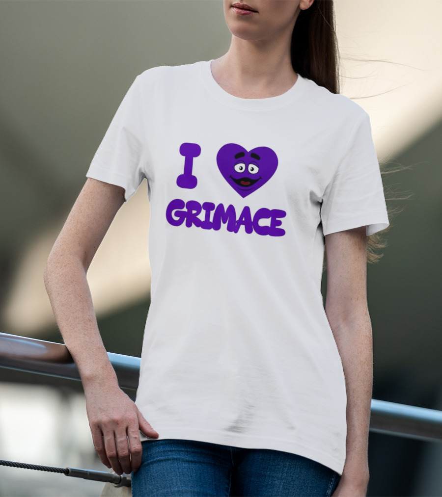 I Heart Grimace’s McDonald’s Grimace Face T-Shirt