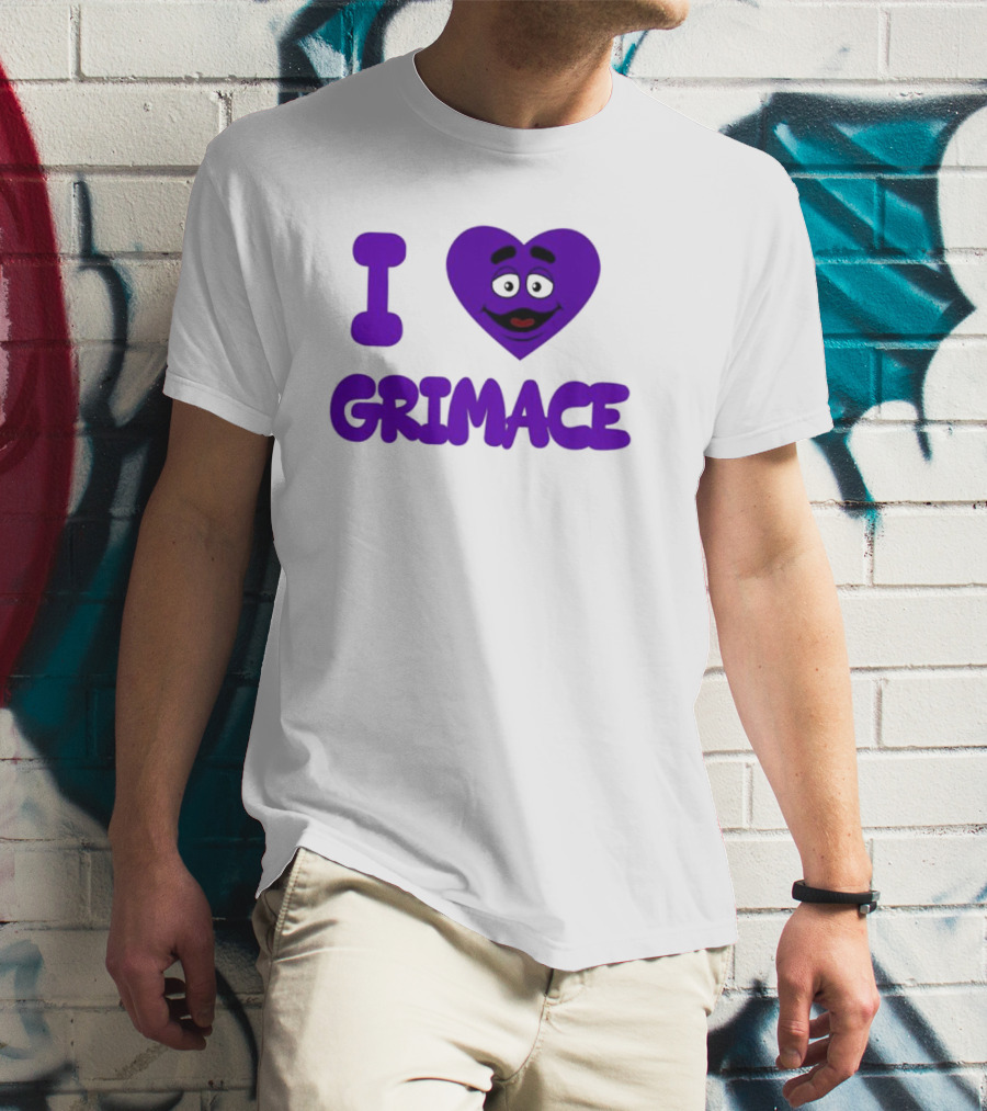 I Heart Grimace’s McDonald’s Grimace Face T-Shirt