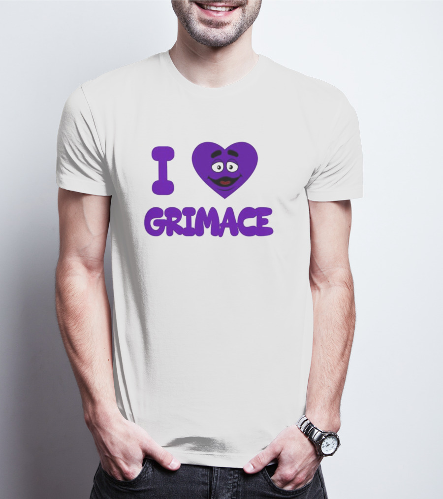 I Heart Grimace’s McDonald’s Grimace Face T-Shirt