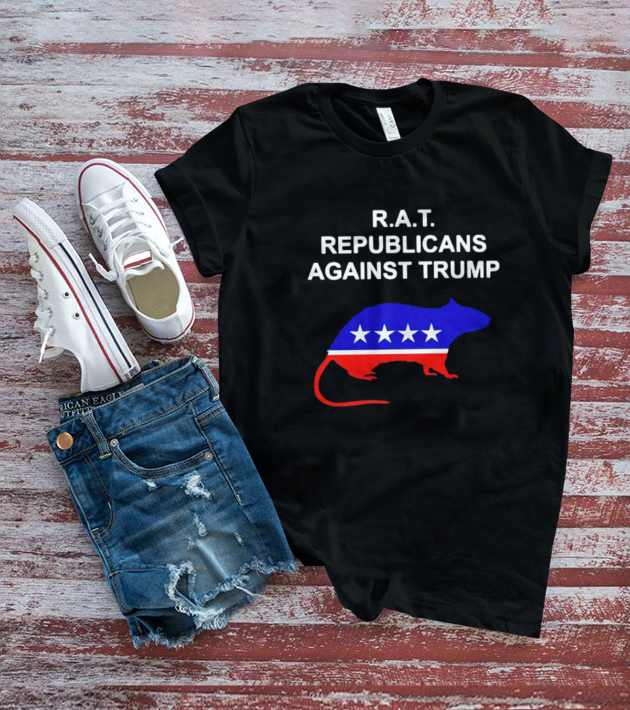 R.A.T. Republicans Against Trump Political Statement With Patriotic Rat T-Shirt