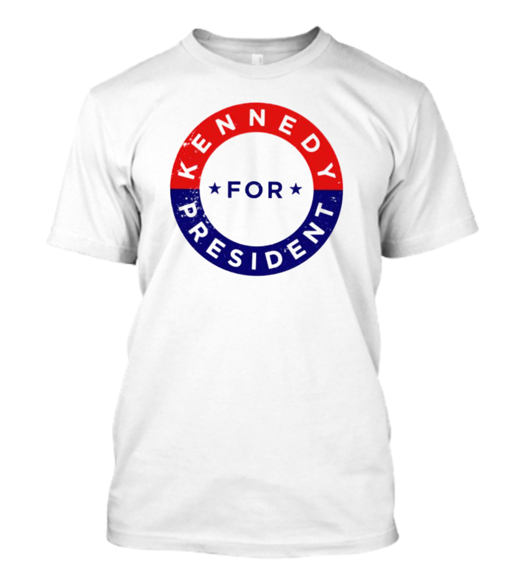 Kennedy For President Circle Design With Red And Blue Stars T-Shirt