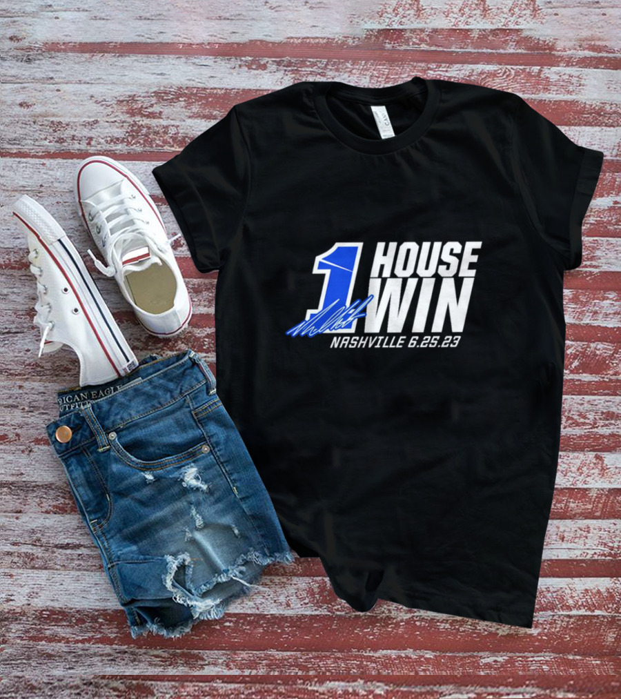 Nashville 6.25.23 Ross Chastain 1 House Win Signature T-Shirt