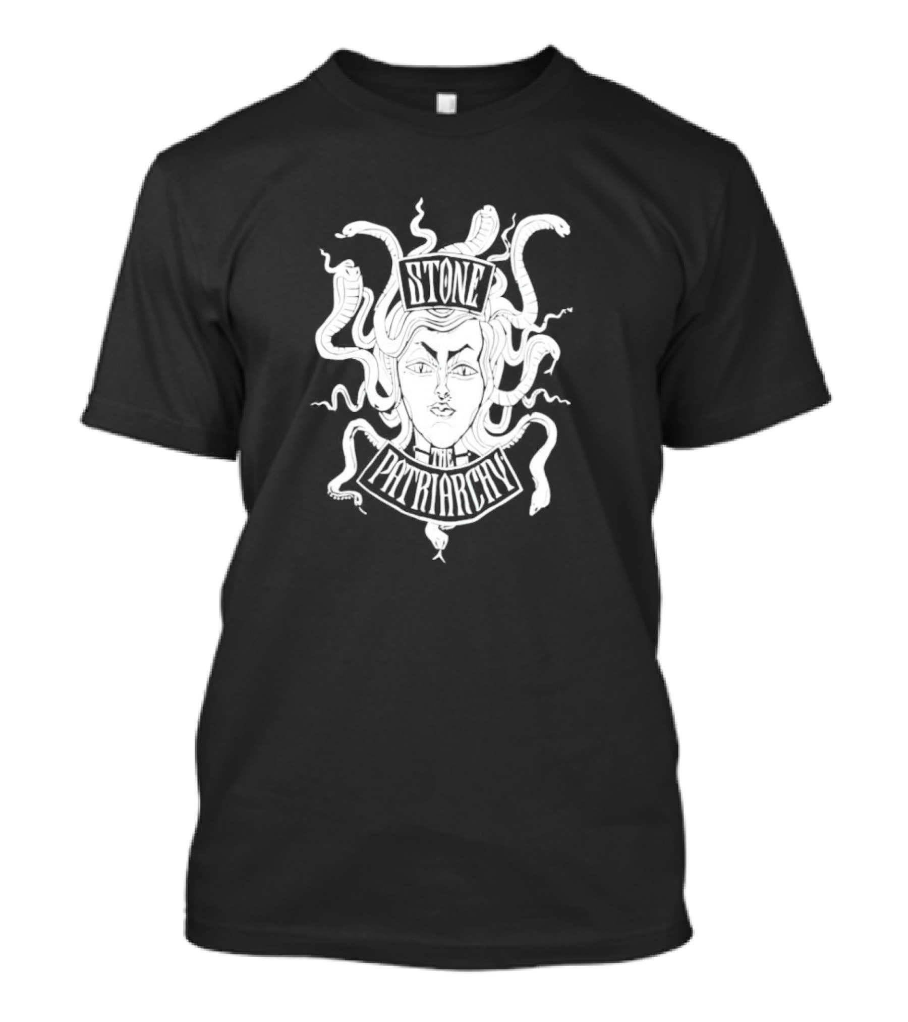 Stone The Patriarchy Medusa Snake Hair Feminist Empowerment T-Shirt
