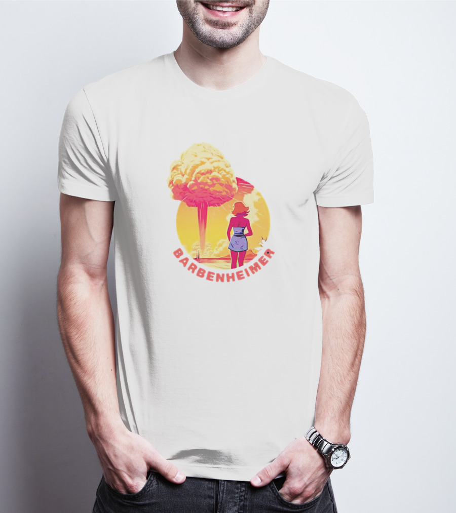Barbie Oppenheimer Barbenheimer Sunset Silhouette Explosion T-Shirt