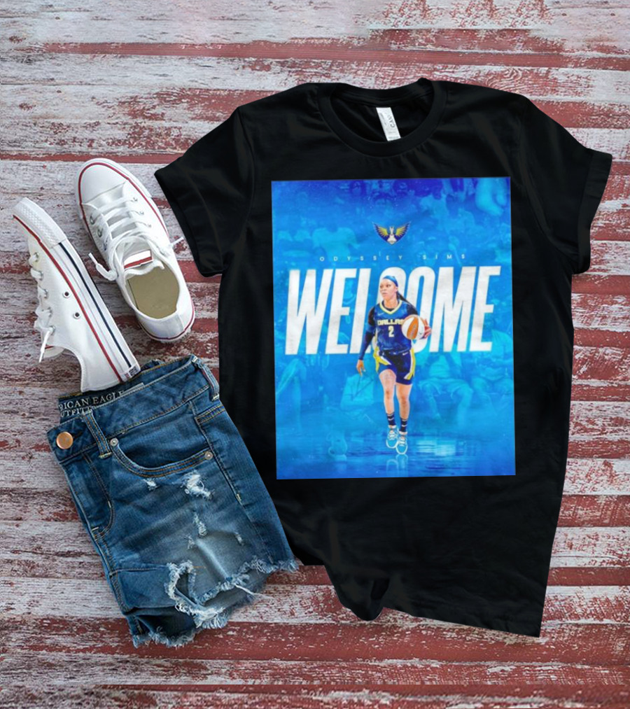 Dallas Wings Odyssey Sims Welcome Blue Basketball T-Shirt
