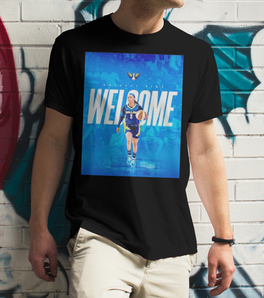 Dallas Wings Odyssey Sims Welcome Blue Basketball T-Shirt