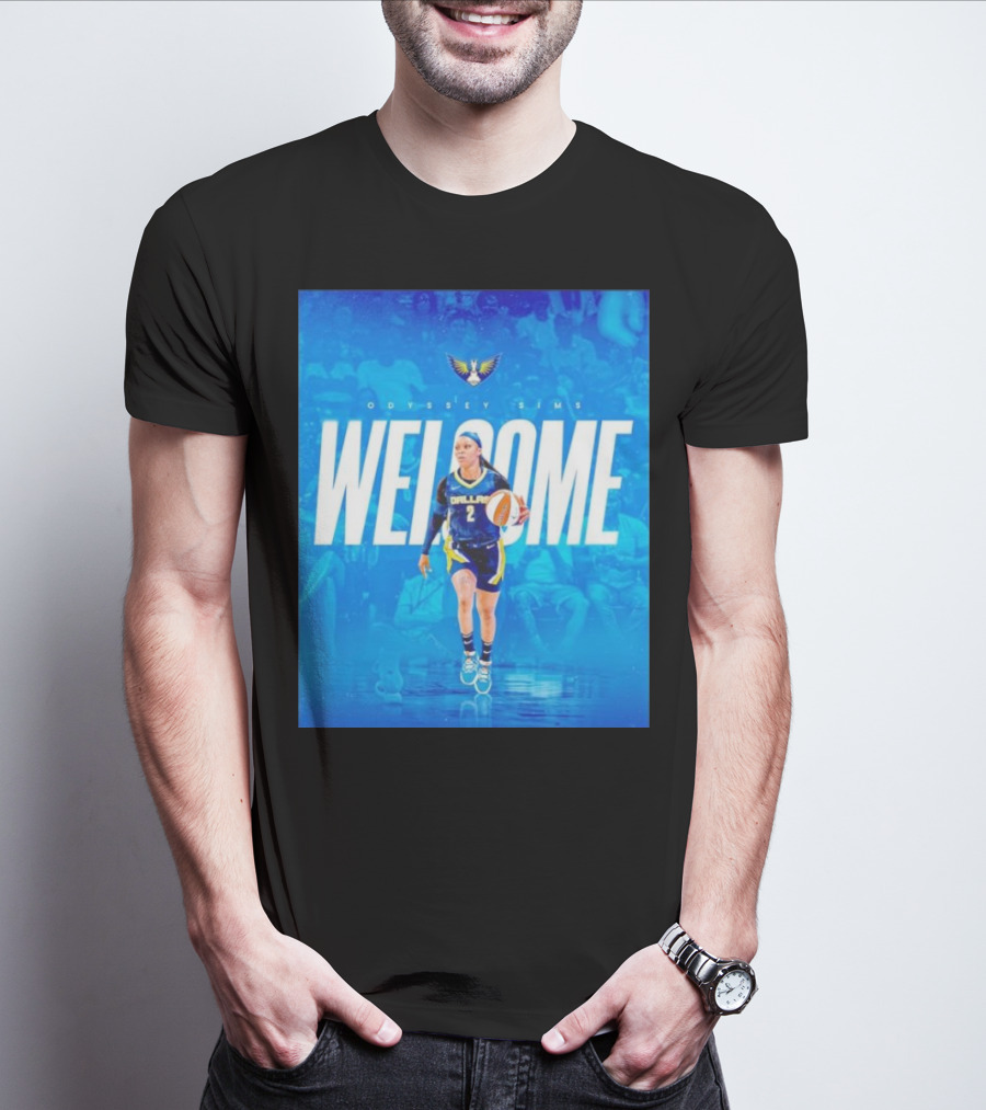 Dallas Wings Odyssey Sims Welcome Blue Basketball T-Shirt