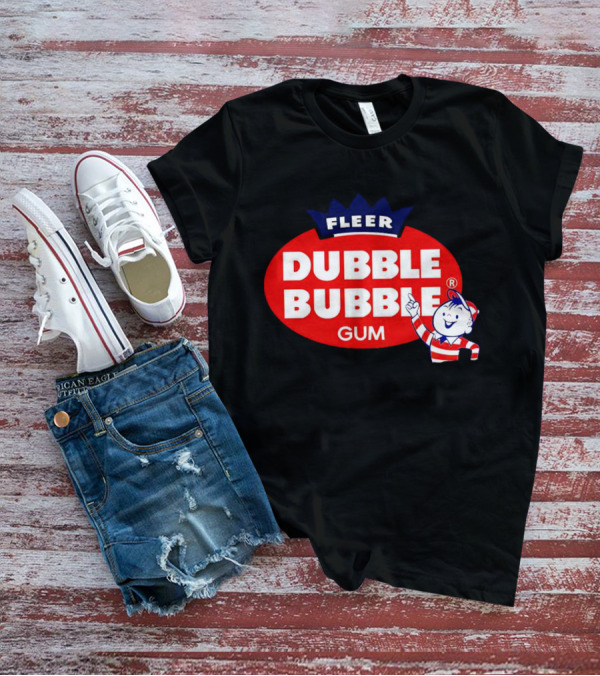 Fleer Dubble Bubble Gum Classic Logo With Character In Striped T-Shirt