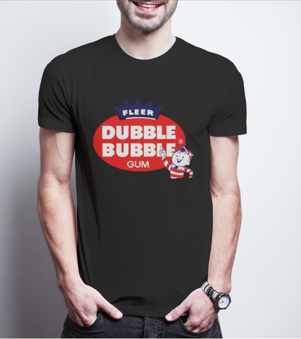 Fleer Dubble Bubble Gum Classic Logo With Character In Striped T-Shirt