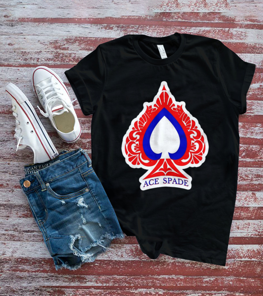 Heels On Starz Ace Spade Red Blue Emblem T-Shirt