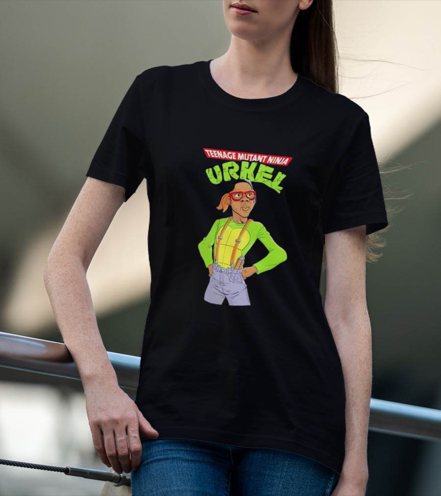 Teenage Mutant Ninja Urkel Cartoon Fusion T-Shirt