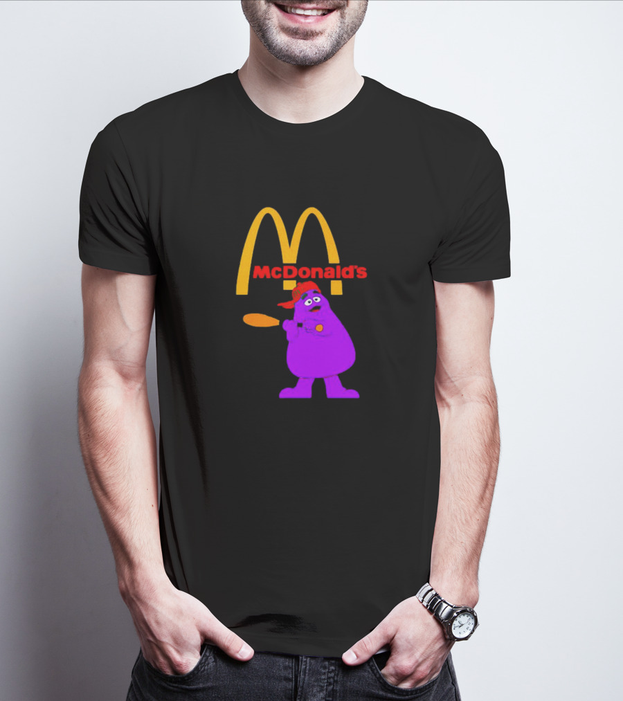 Grimace Baseball Bat McDonald's T-Shirt