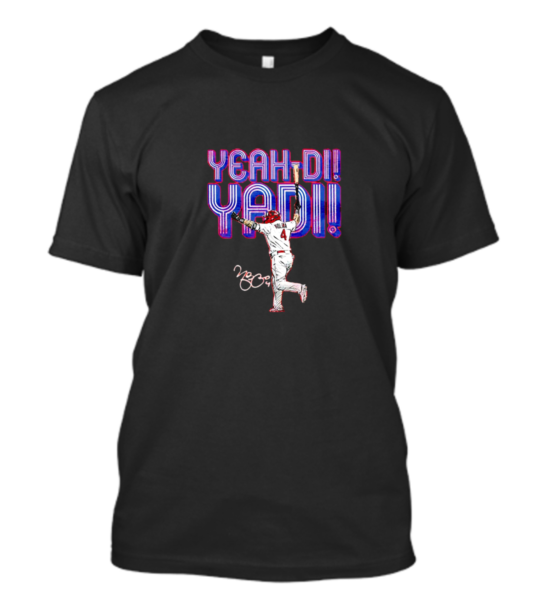 Yadier Molina Yeah-Di Yadi 4 St. Louis Cardinals Signature Baseball T-Shirt