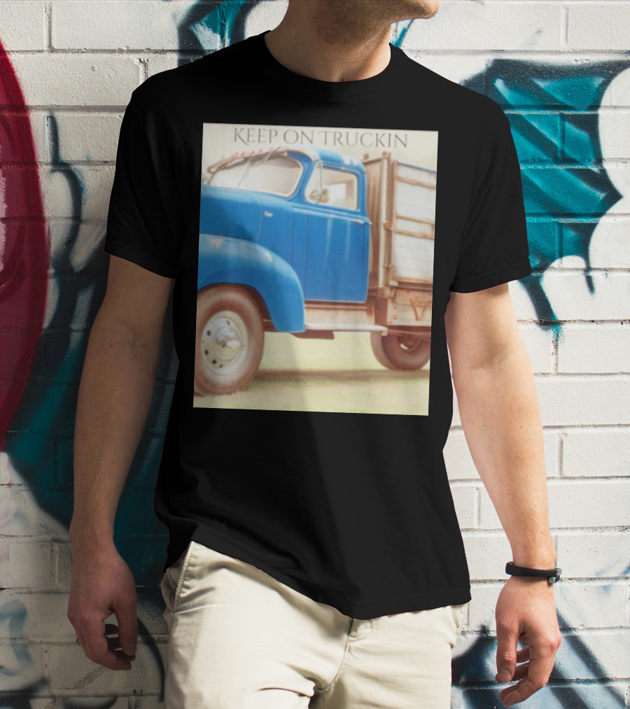 Keep On Truckin' Vintage Blue Truck Nostalgia T-Shirt