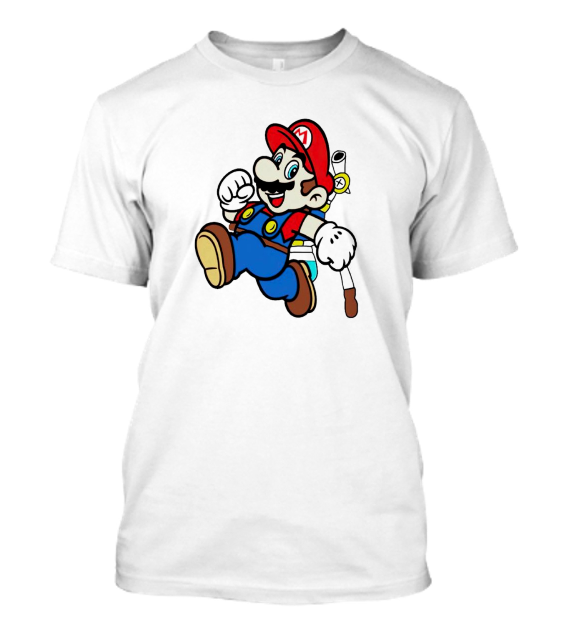 Super Mario Brothers ’85 Nintendo Iconic Jumpman Overalls Red Cap T-Shirt