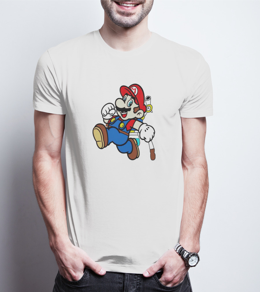 Super Mario Brothers ’85 Nintendo Iconic Jumpman Overalls Red Cap T-Shirt