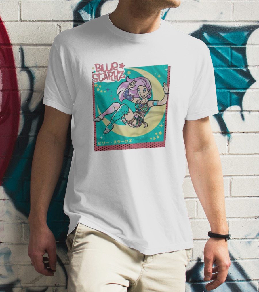 Billie Starkz Starz Anime Style Moon And Stars T-Shirt