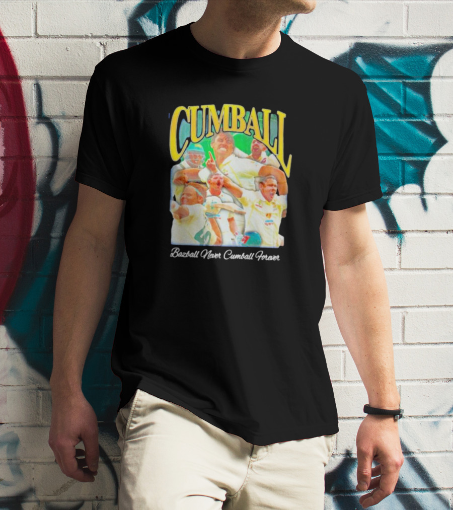 Cumball Bazball Never Cumball Forever Cricket T-Shirt